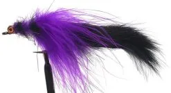 Shadow Flies Tarpon Toad Rat Purple & Black #2/0