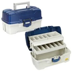 Plano Two-Tray Tackle Box Blue Metallic/White